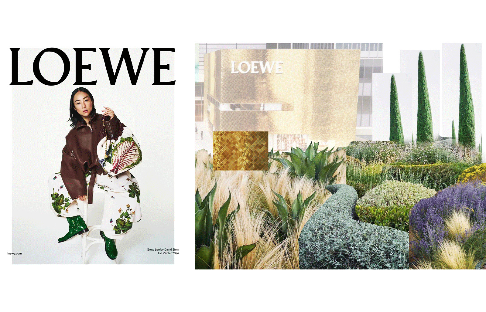 LOEWE Boutique landscape green experience with Mingzhu Nerval