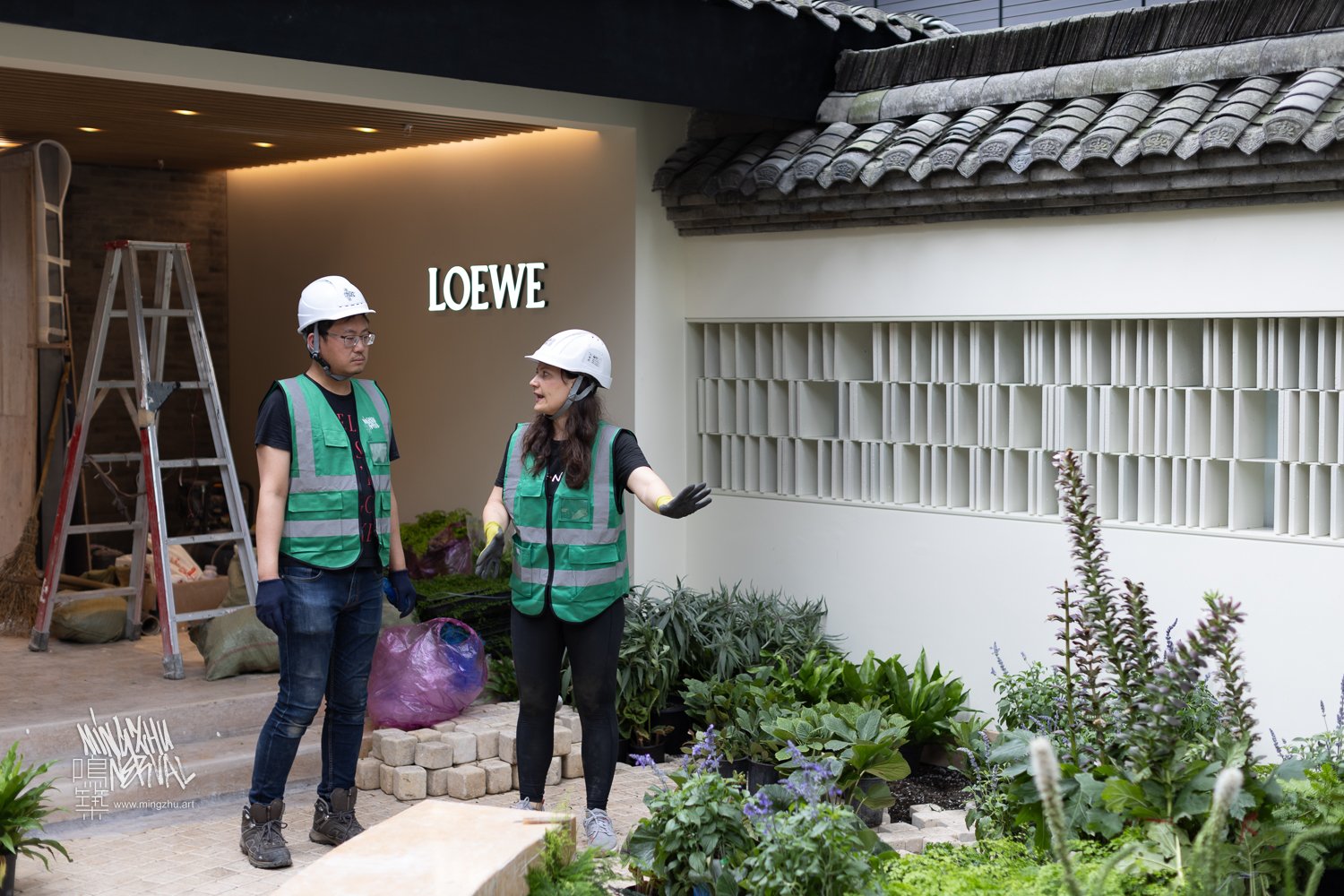 Mingzhu Nerval, building a garden for LOEWE in Chengdu, 2024