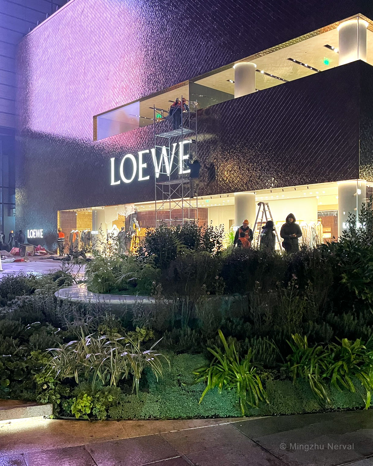 Mingzhu Nerval, landscape design for LOEWE casa in Shanghai